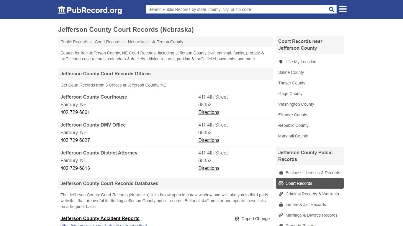 Free Jefferson County Court Records (Nebraska Court Records)