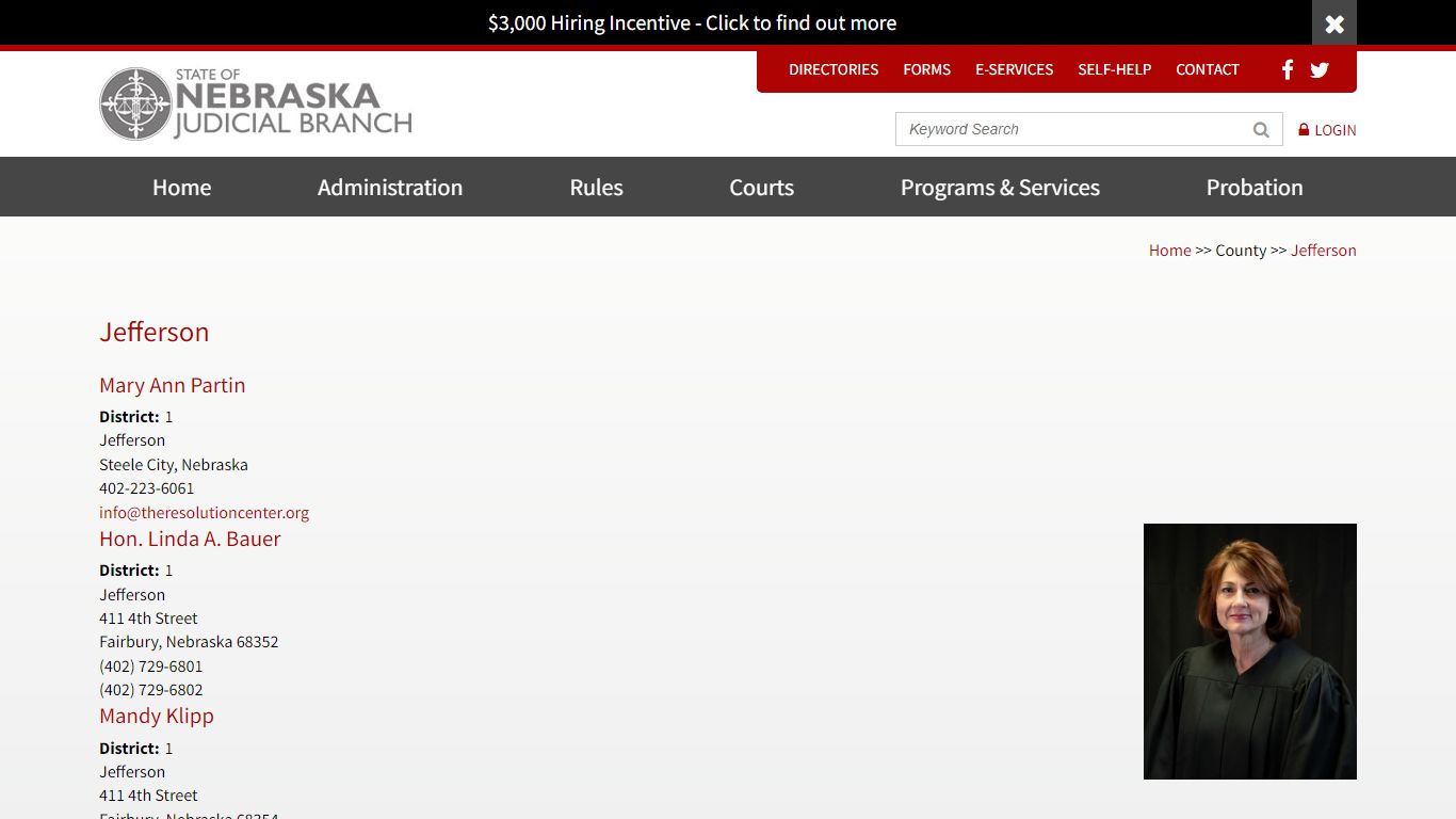 Jefferson | Nebraska Judicial Branch - Nebraska Supreme Court